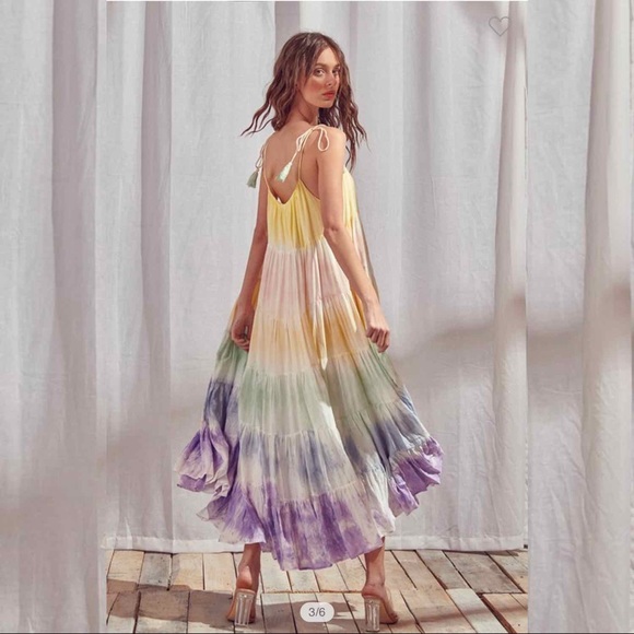 LAST ONE Rainbow Color Block Maxi - Picture 8 of 8